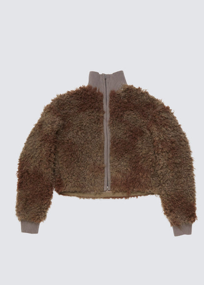 Fake Fur, Mud Brown, Jacke