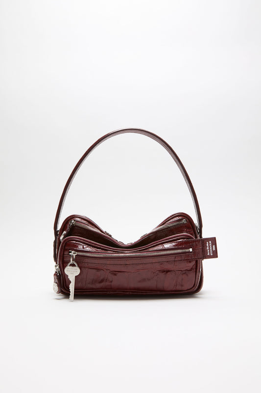 Camero Party, Croco Burgundy, Tasche