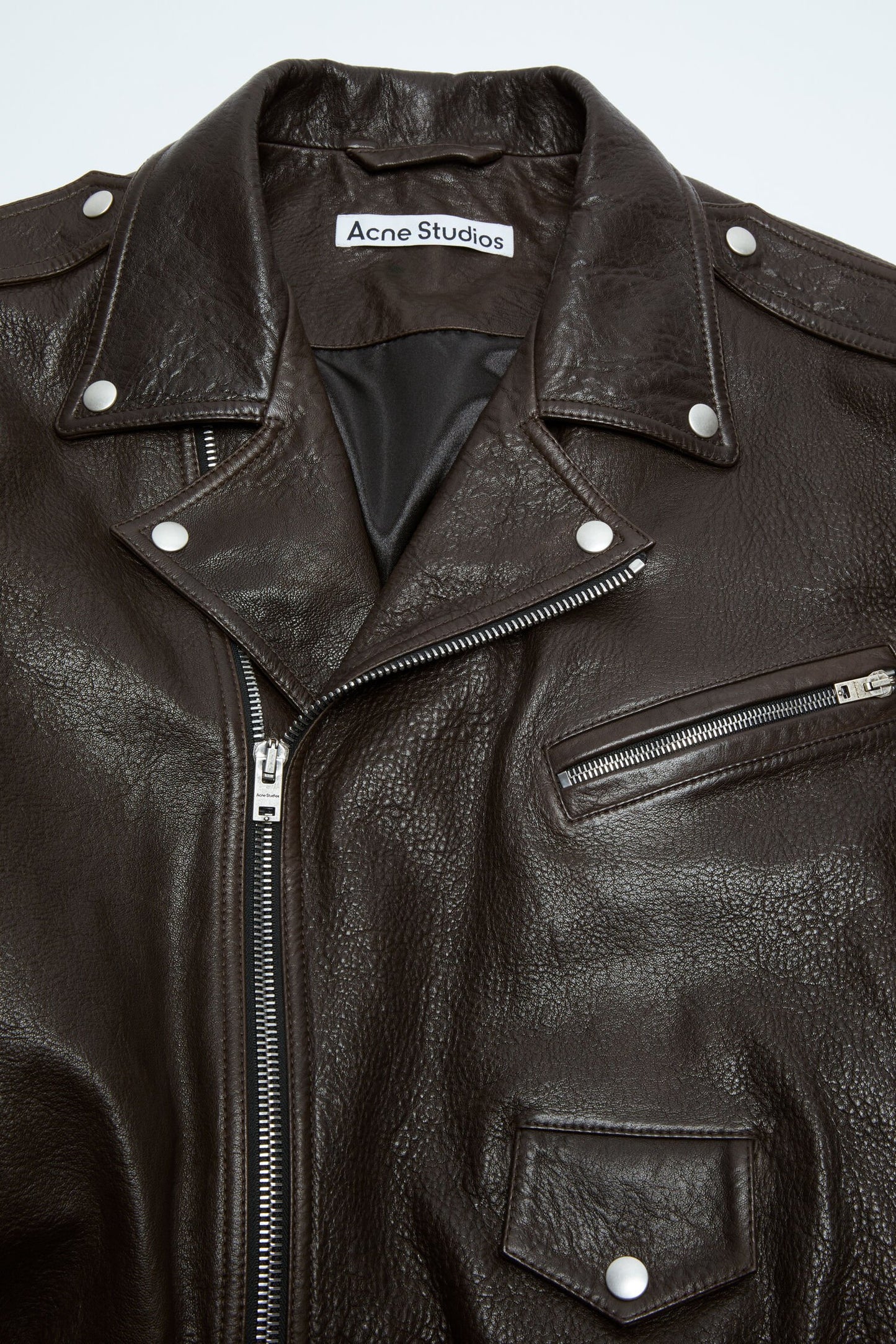 Biker Jacket, Dark Brown, Jacke