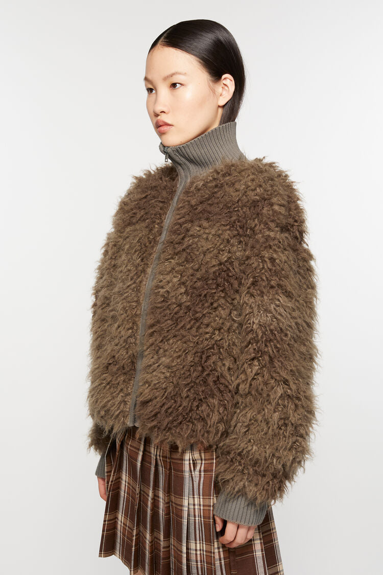 Fake Fur, Mud Brown, Jacke