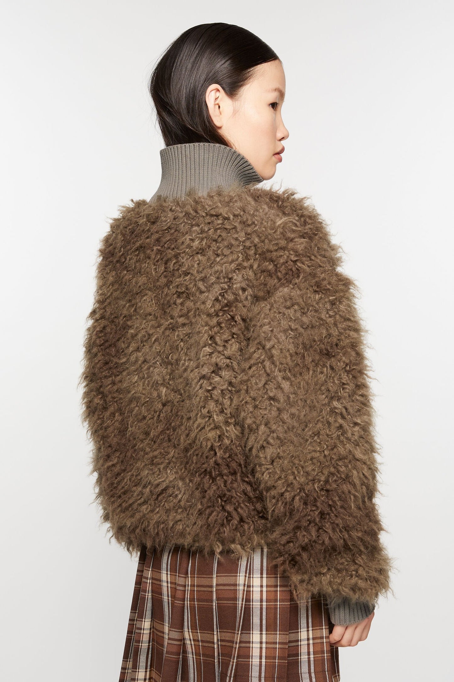 Fake Fur, Mud Brown, Jacke