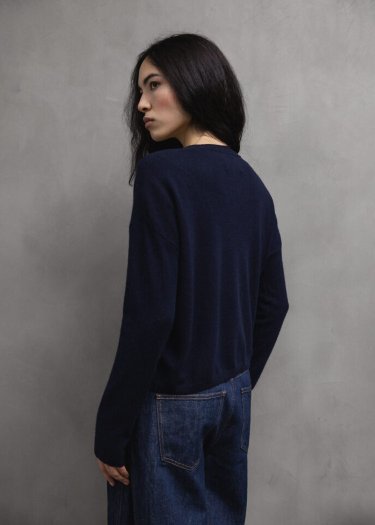 Lisa Yang, Abby, Navy, Strickjacke