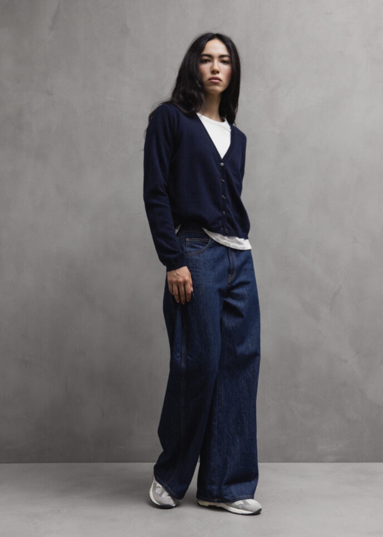 Lisa Yang, Abby, Navy, Strickjacke
