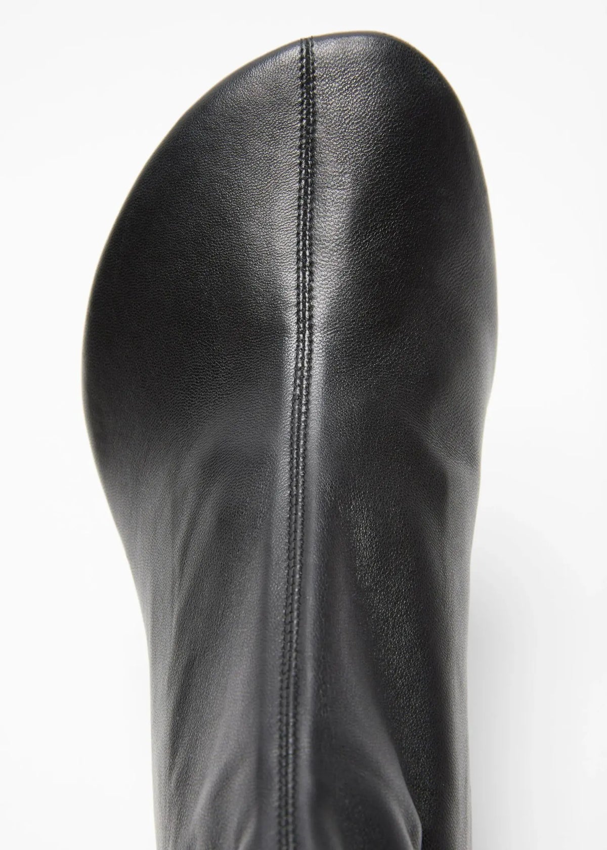 Acne Studio Boot Leder schwarz linke Seite mit Absatz Ansicht  von oben
