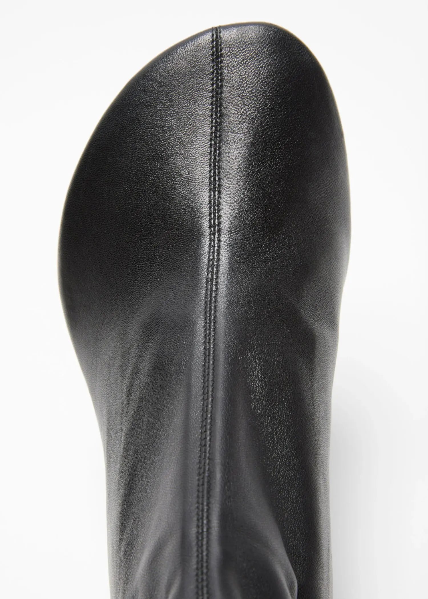 Acne Studio Boot Leder schwarz linke Seite mit Absatz Ansicht  von oben
