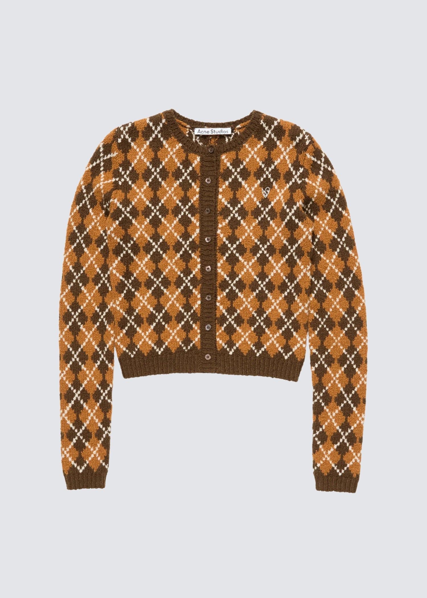 Acne Studios, Bouclé, Brown/Orange, Strickjacke
