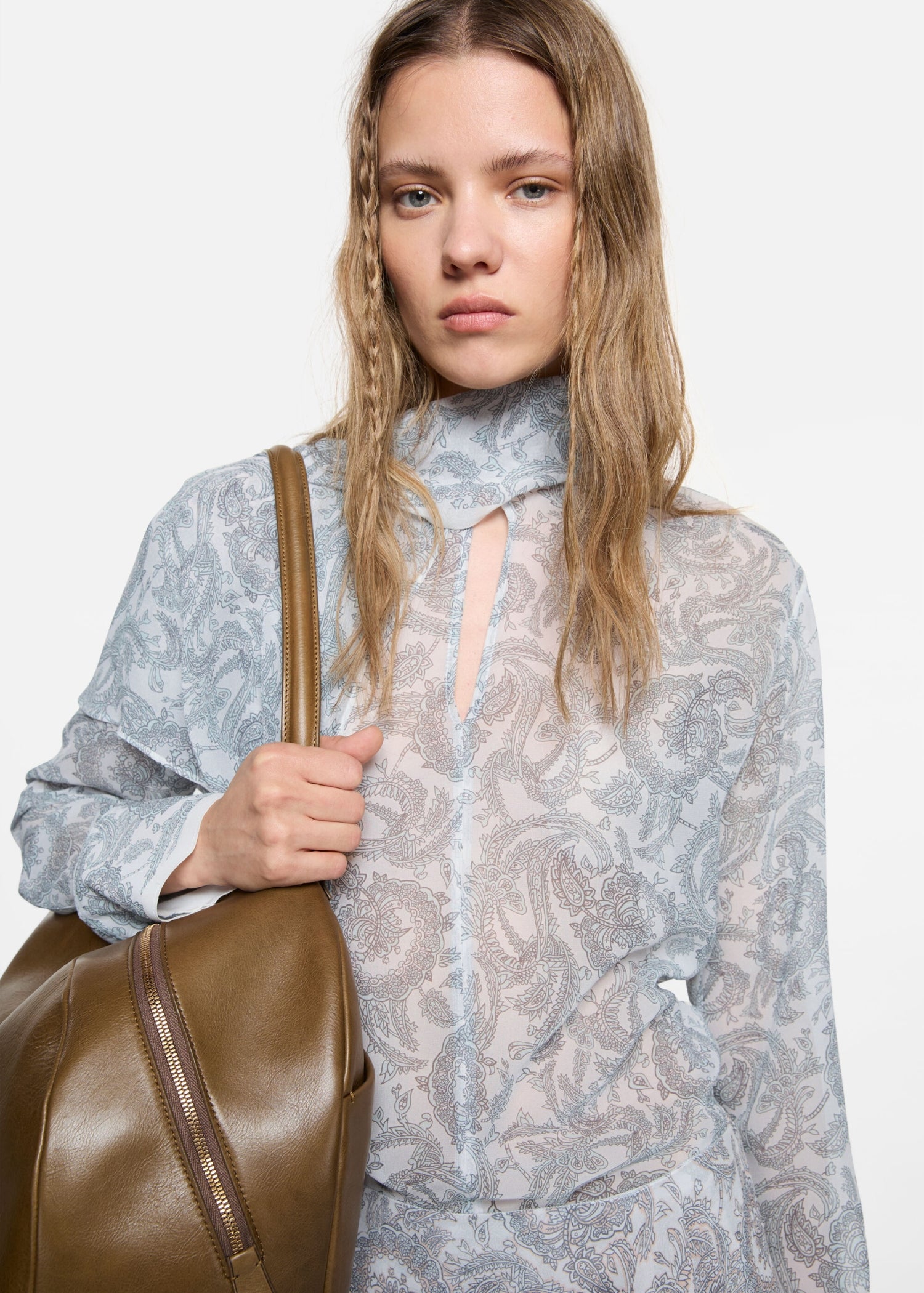 Acne Studios, Paisley, Light Blue / Beige, Bluse