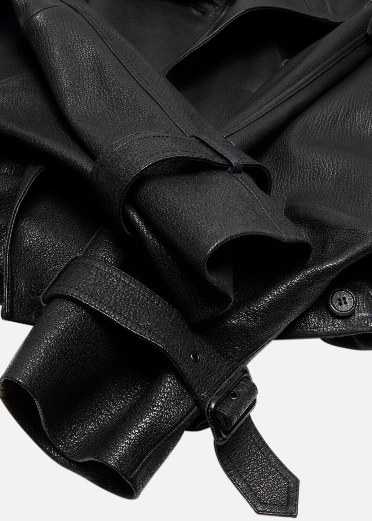 Acne Studios, Trench, Black, Lederjacke