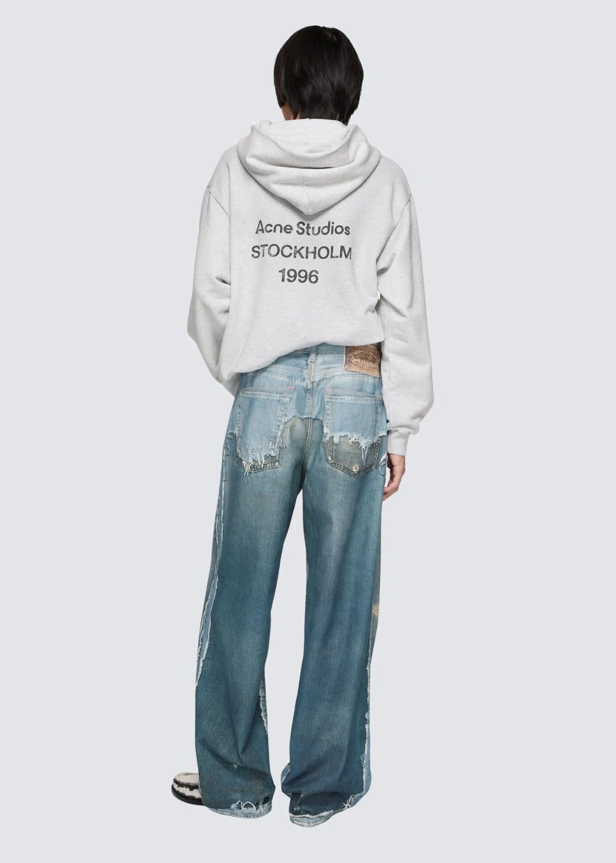 Acne Studios, Trompe L'oeil 1981 Ripped Details, Midblue, Jeans