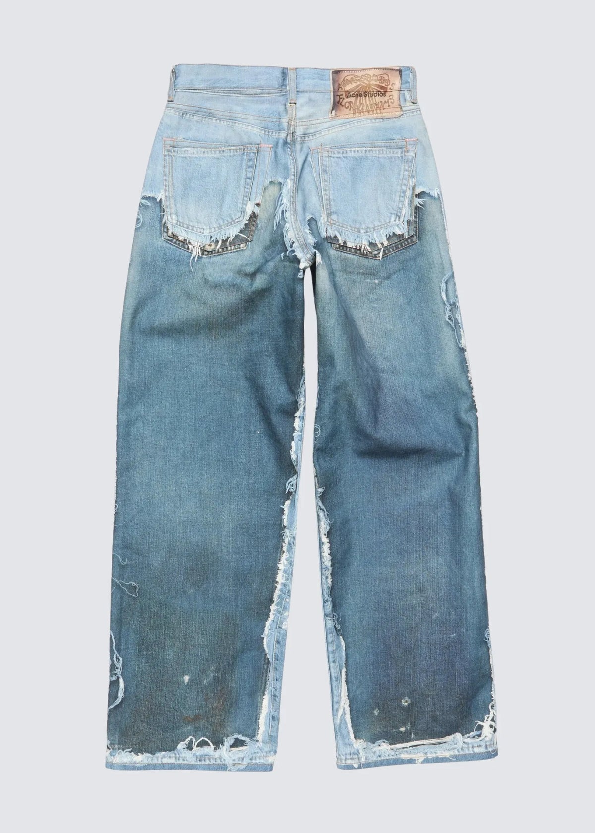 Acne Studios, Trompe L'oeil 1981 Ripped Details, Midblue, Jeans