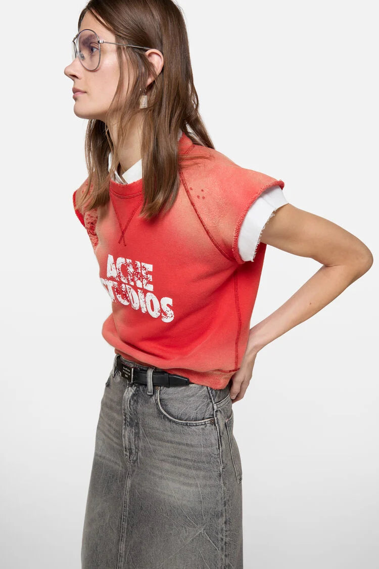 Fleece, Red White, Sweatshirt