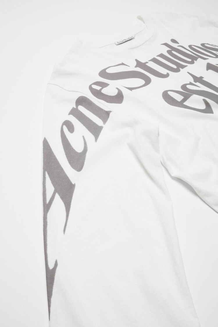 Logo, Off White, Langarm-Shirt