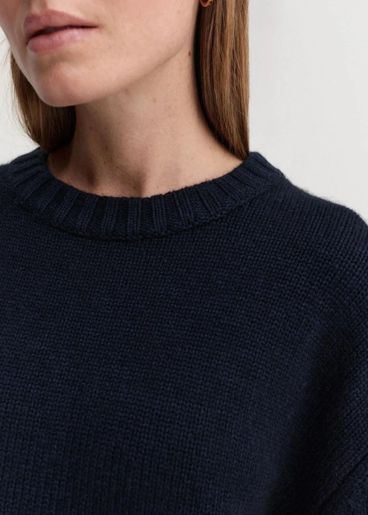 Almada Label, Cru, Navy, Pullover