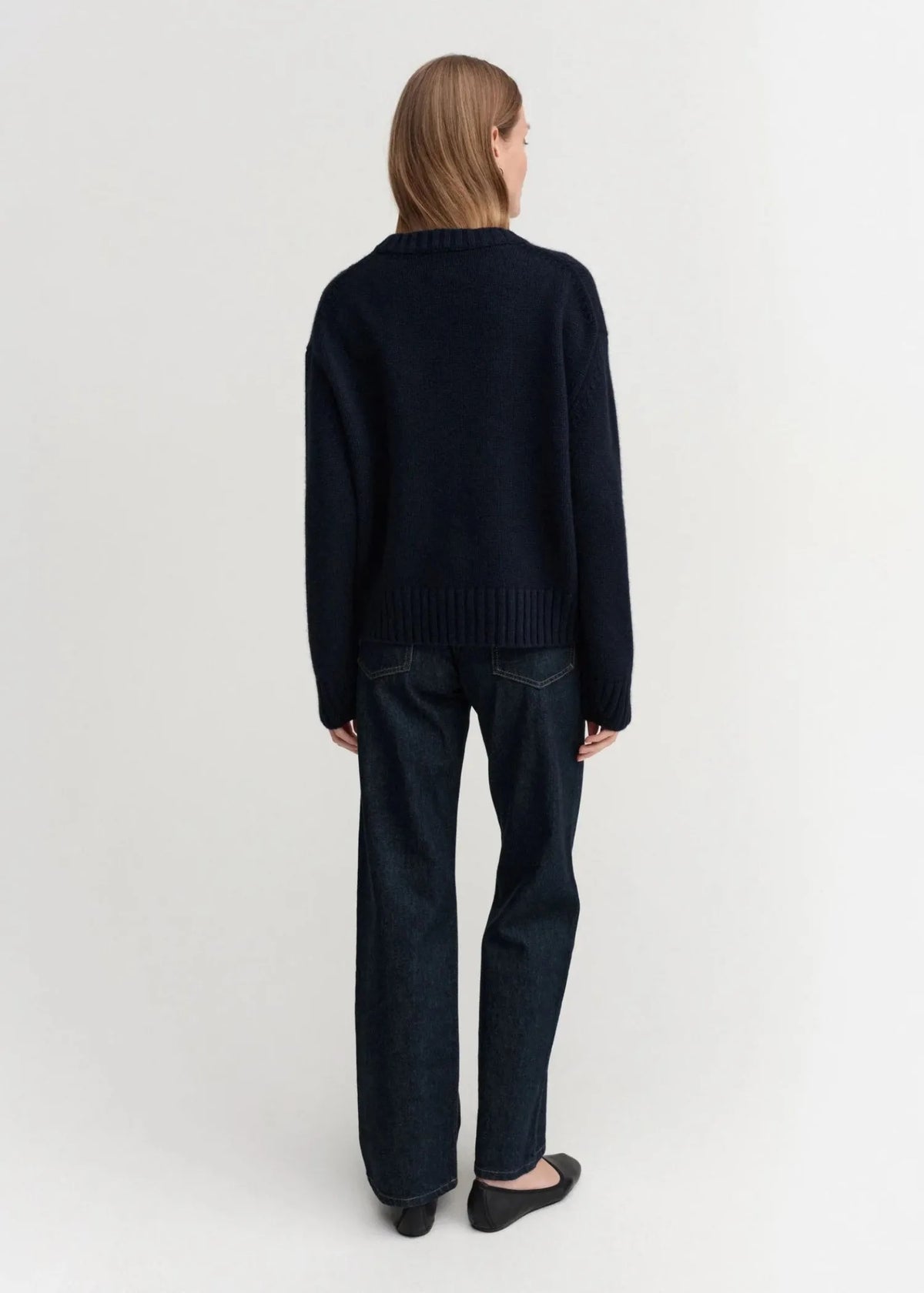 Almada Label, Cru, Navy, Pullover