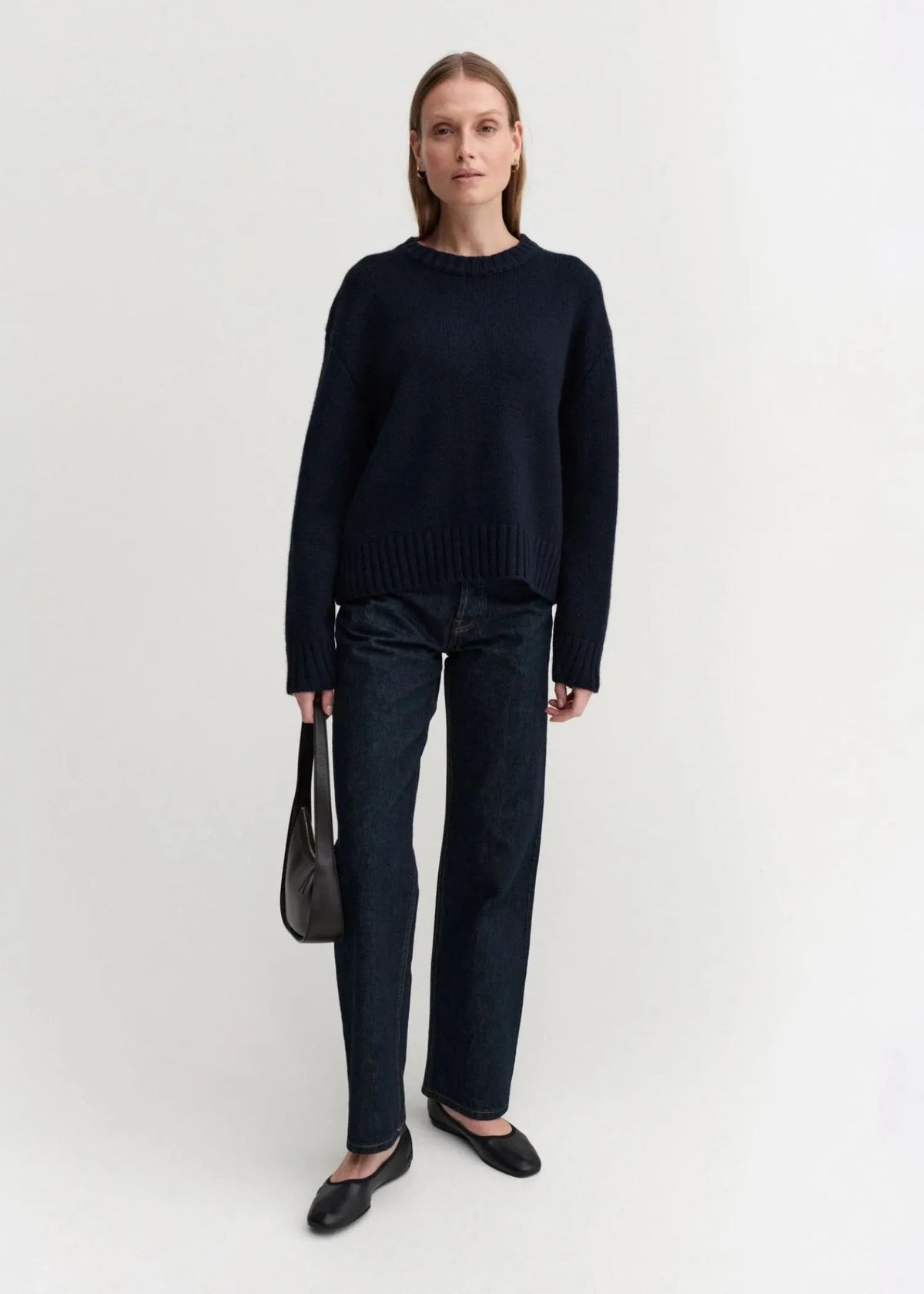 Almada Label, Cru, Navy, Pullover