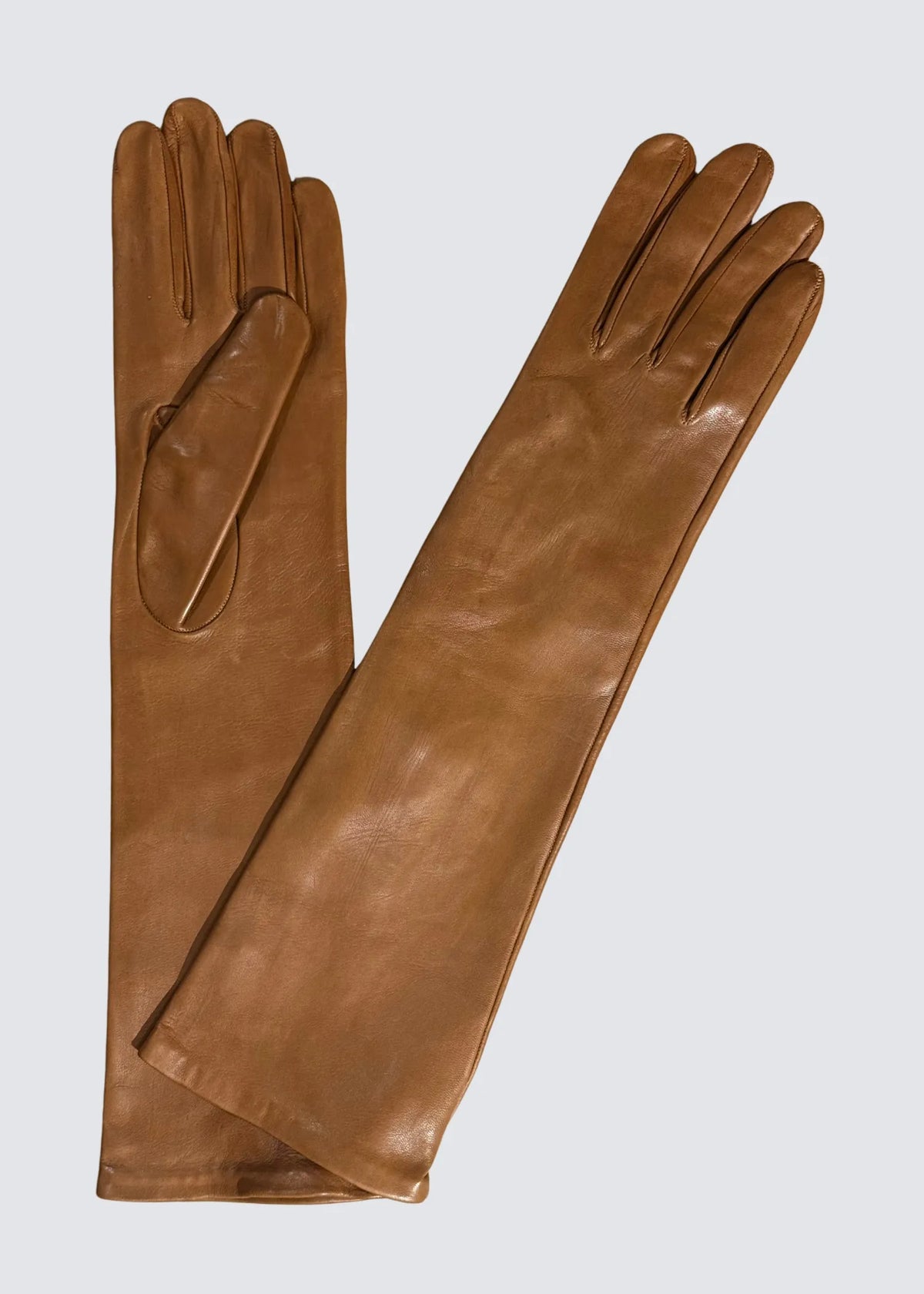 Alpo, Long Leather, Camel, Handschuhe