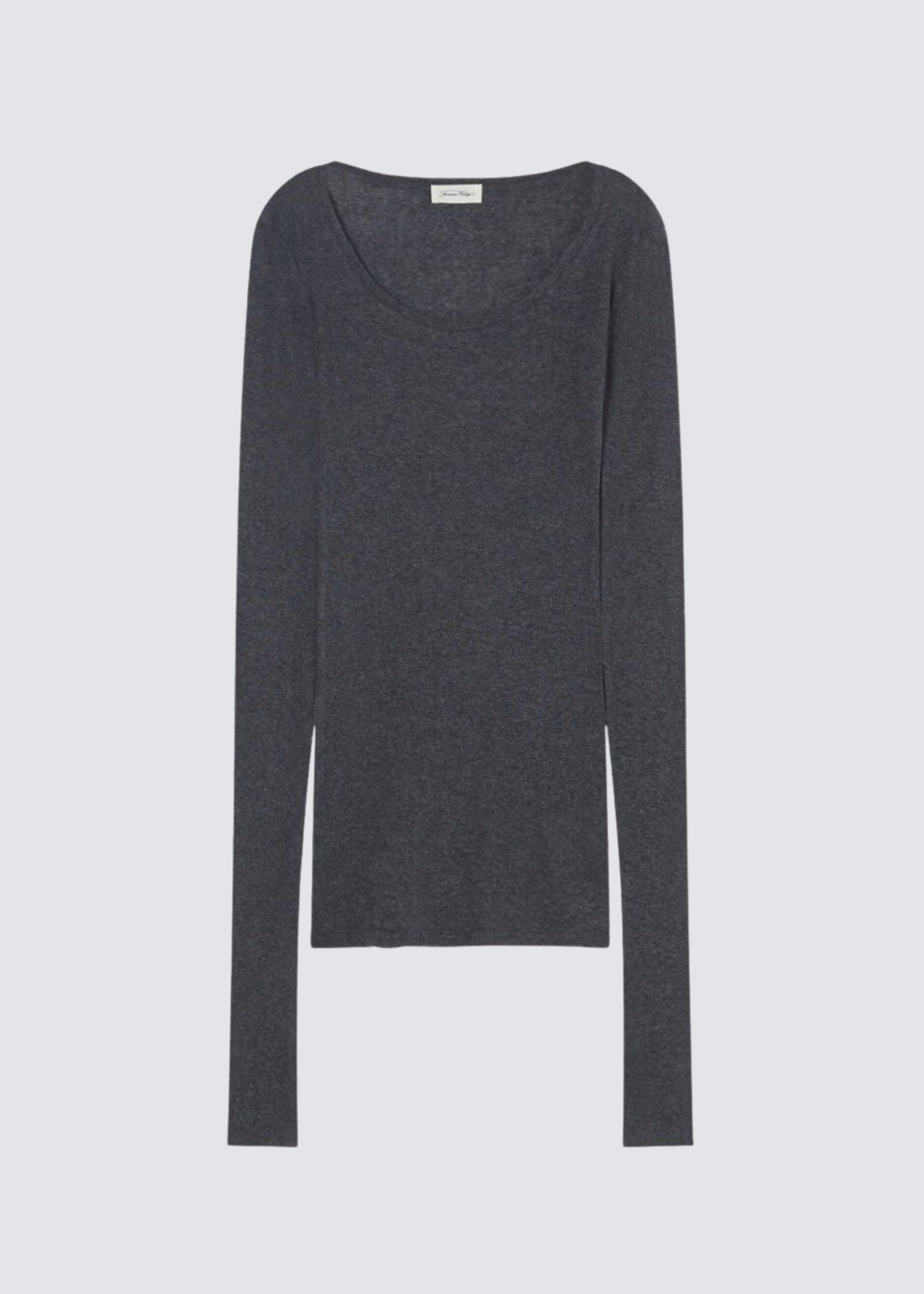 American Vintage, Massachusetts, Anthracite, Langarm Shirt