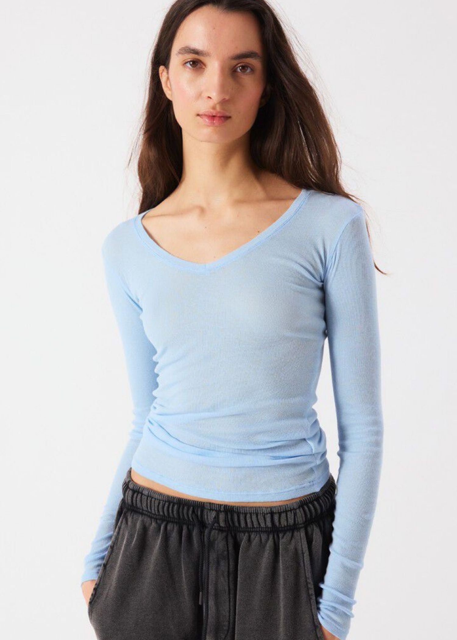 American Vintage, Massachusetts, Azurin, Langarm Shirt