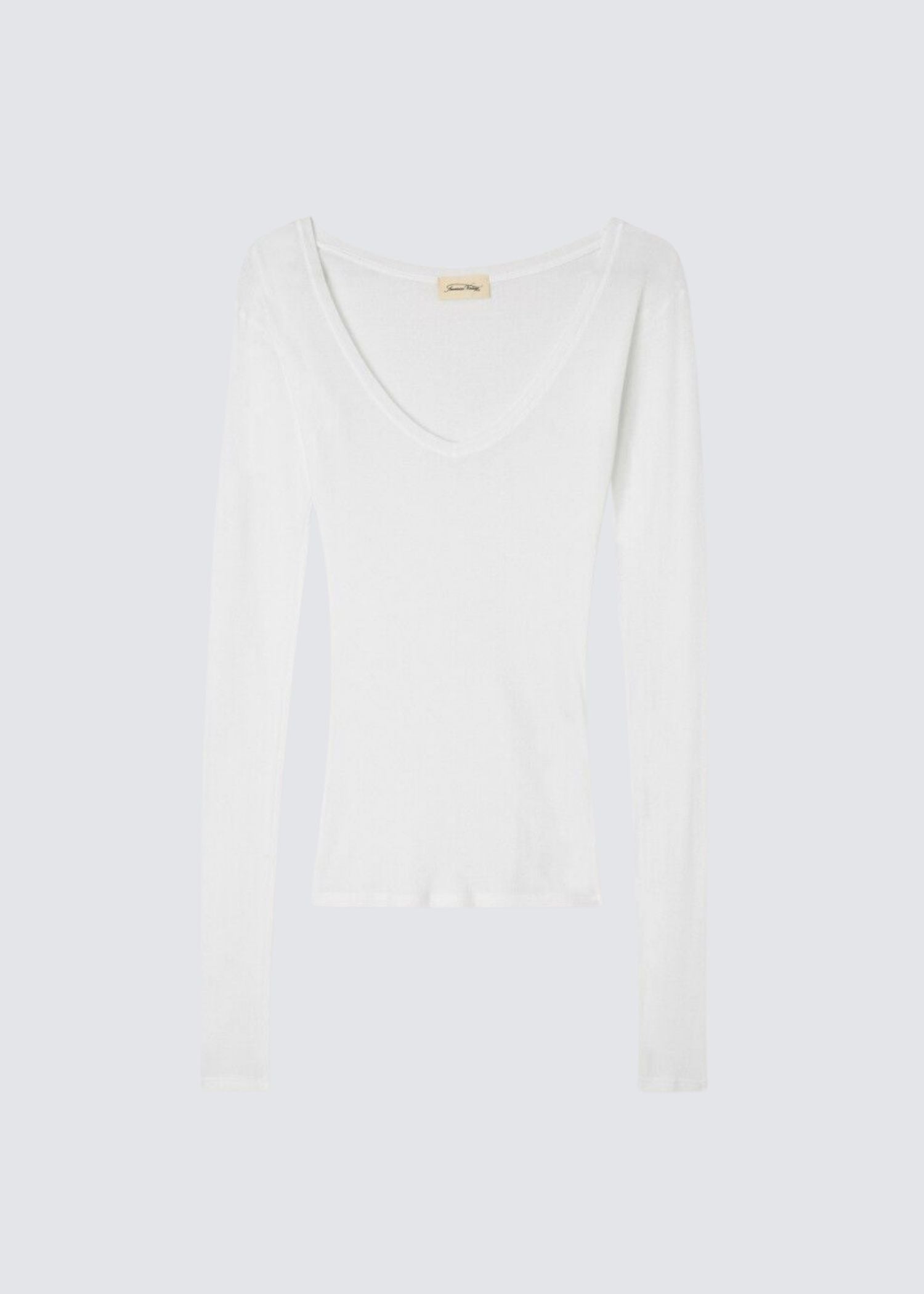 American Vintage, Massachusetts, Blanc, Langarm Shirt