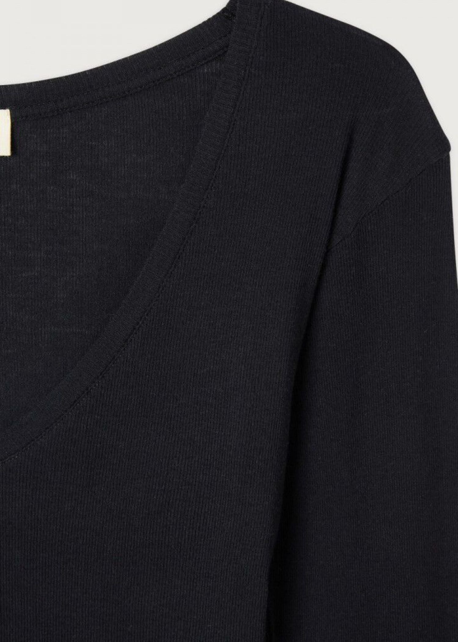 American Vintage, Massachusetts, Noir, Langarm Shirt