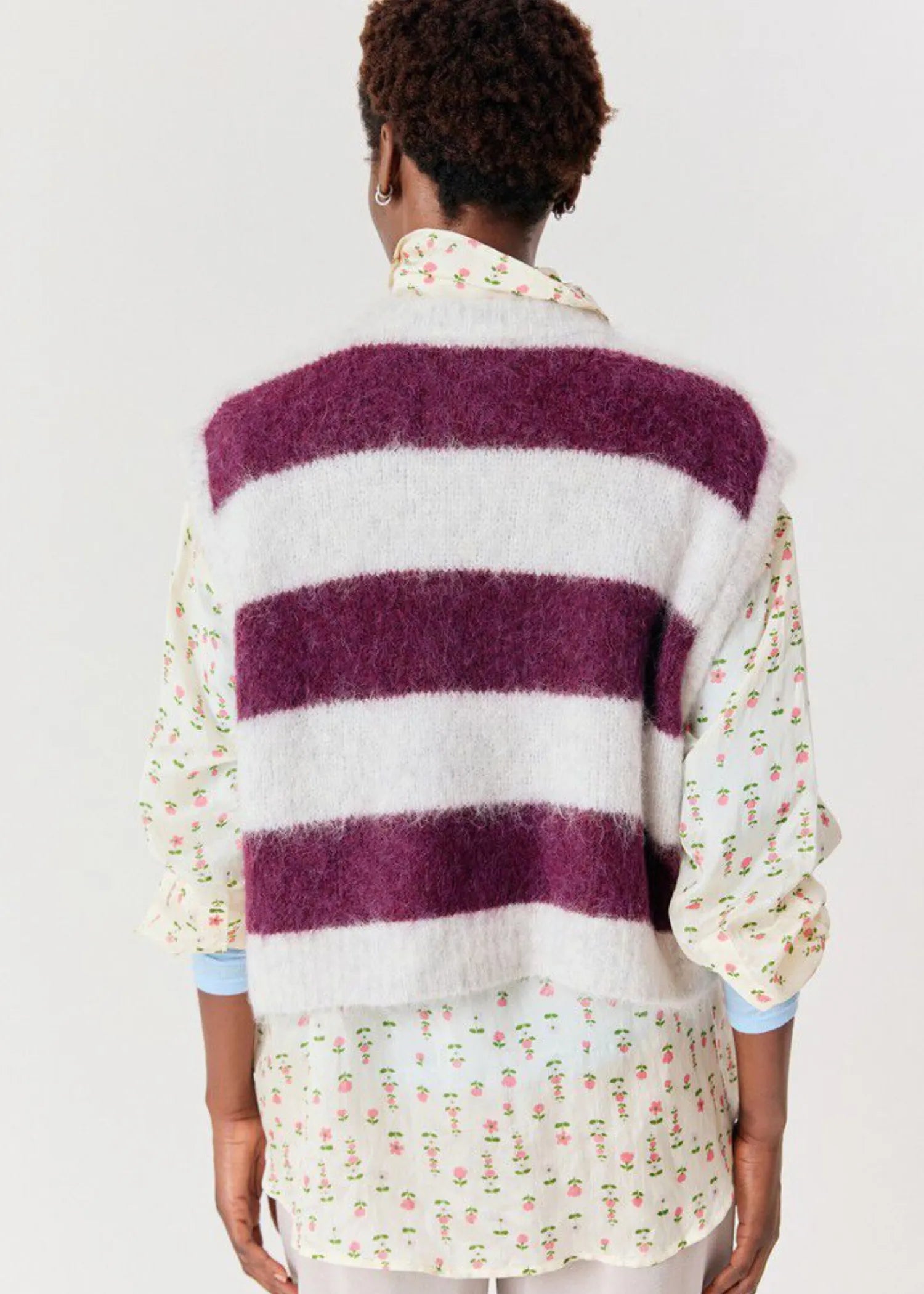 American Vintage, Niby, Rayures Cranberry, Pullunder