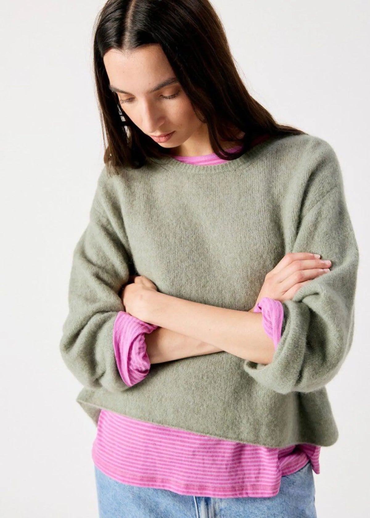 American Vintage, Vitow, Kaki Multichiné, Pullover