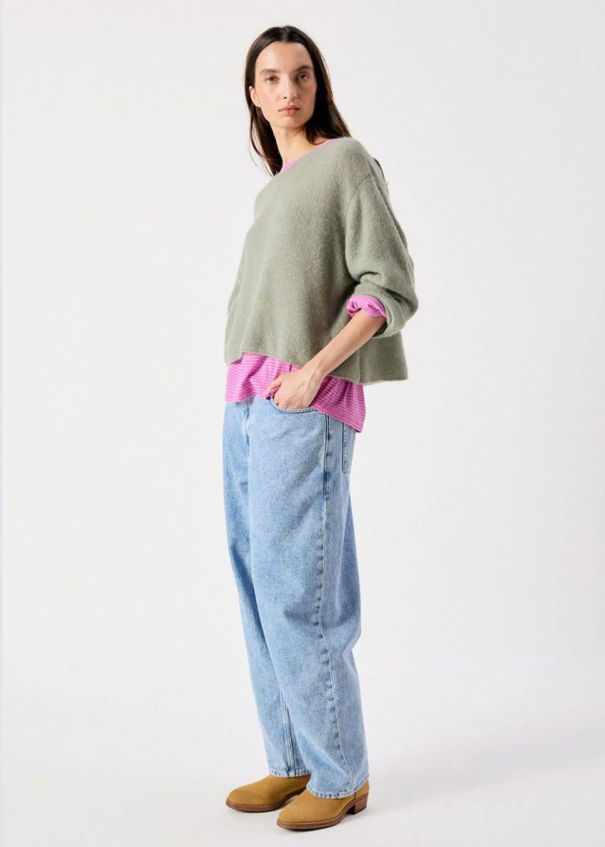 American Vintage, Vitow, Kaki Multichiné, Pullover