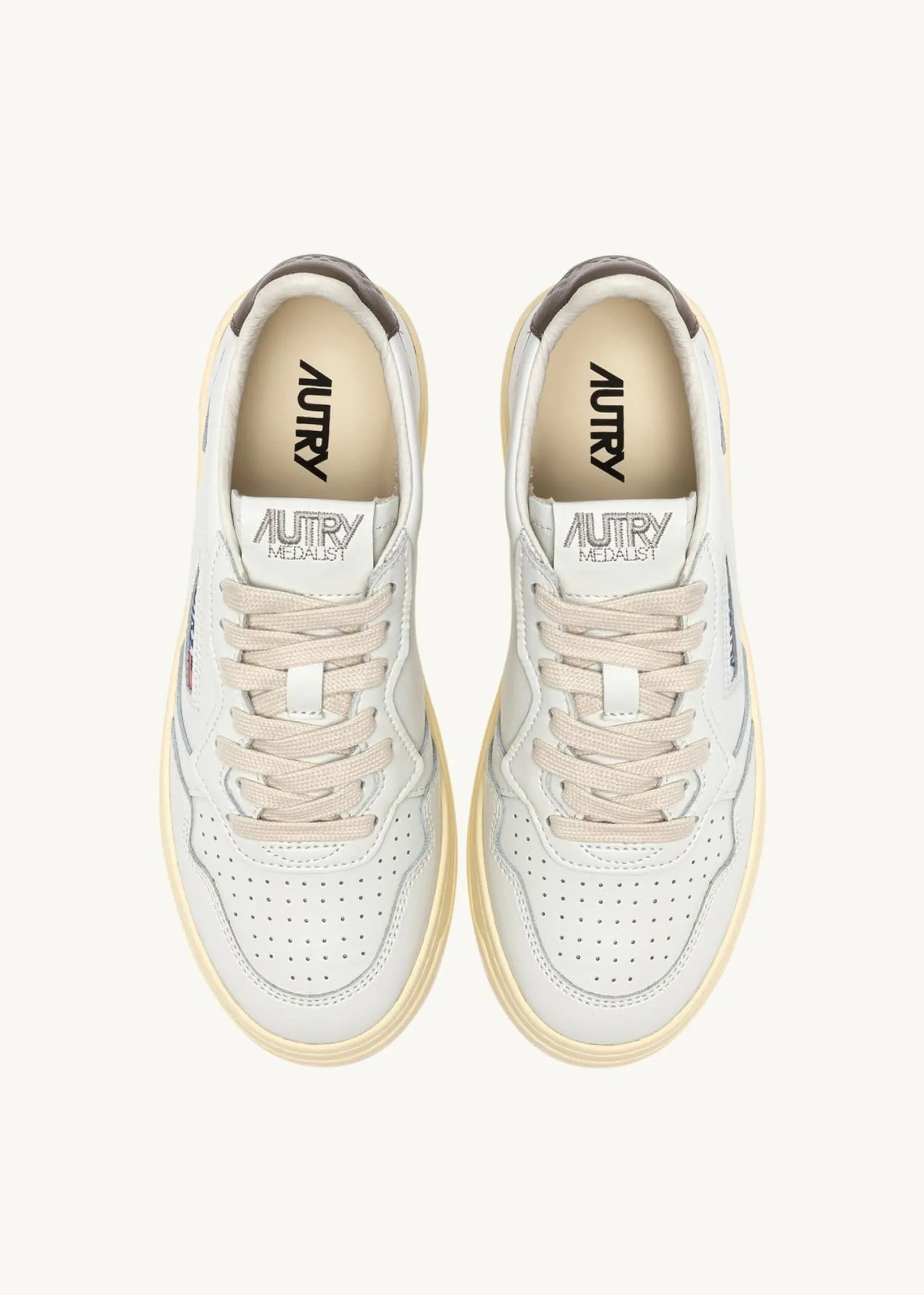 Autry, Medalist Low Man, White/Chocolate, Sneaker