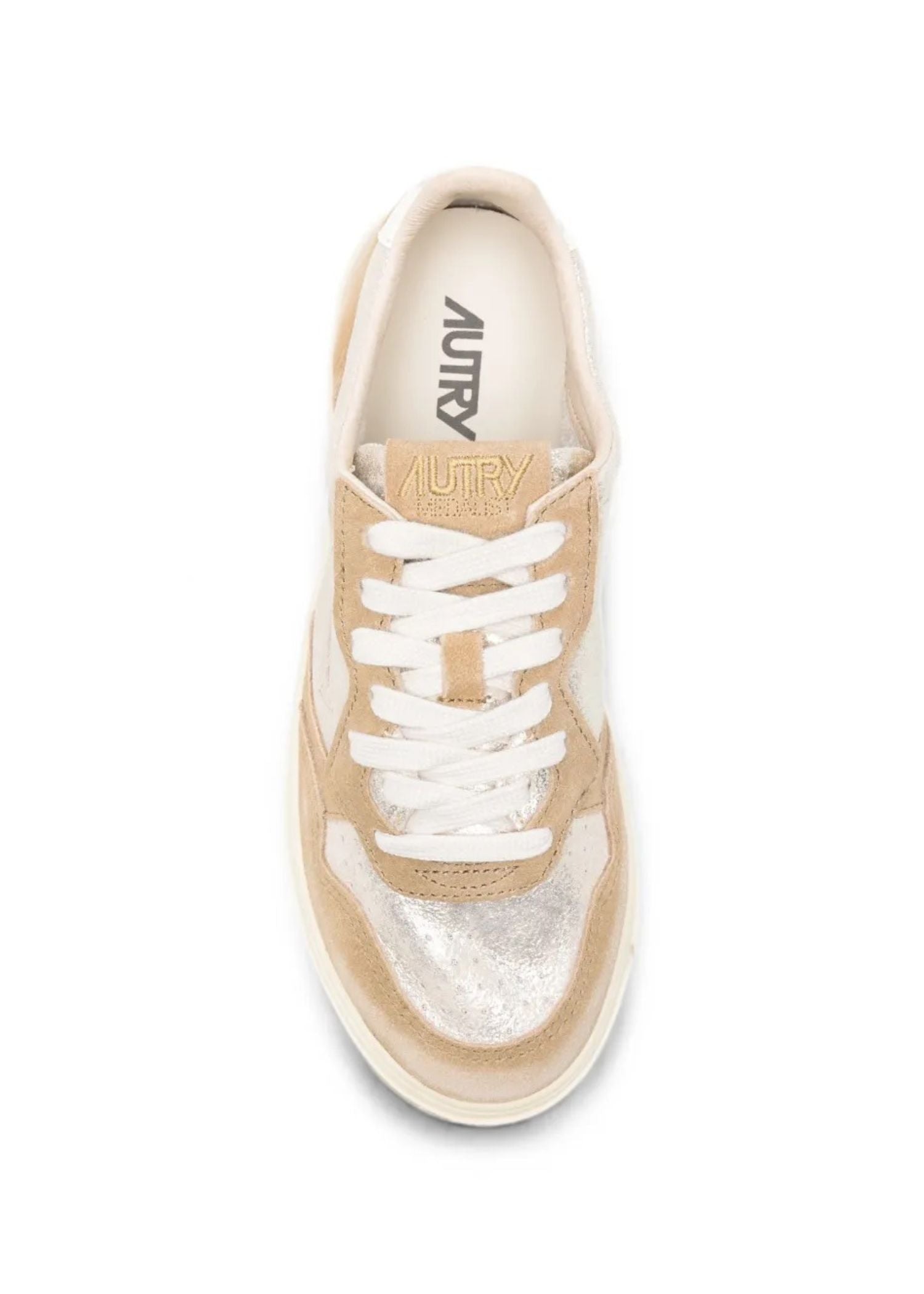 Autry, Medalist Low Woman, Platinum / Beige, Sneaker