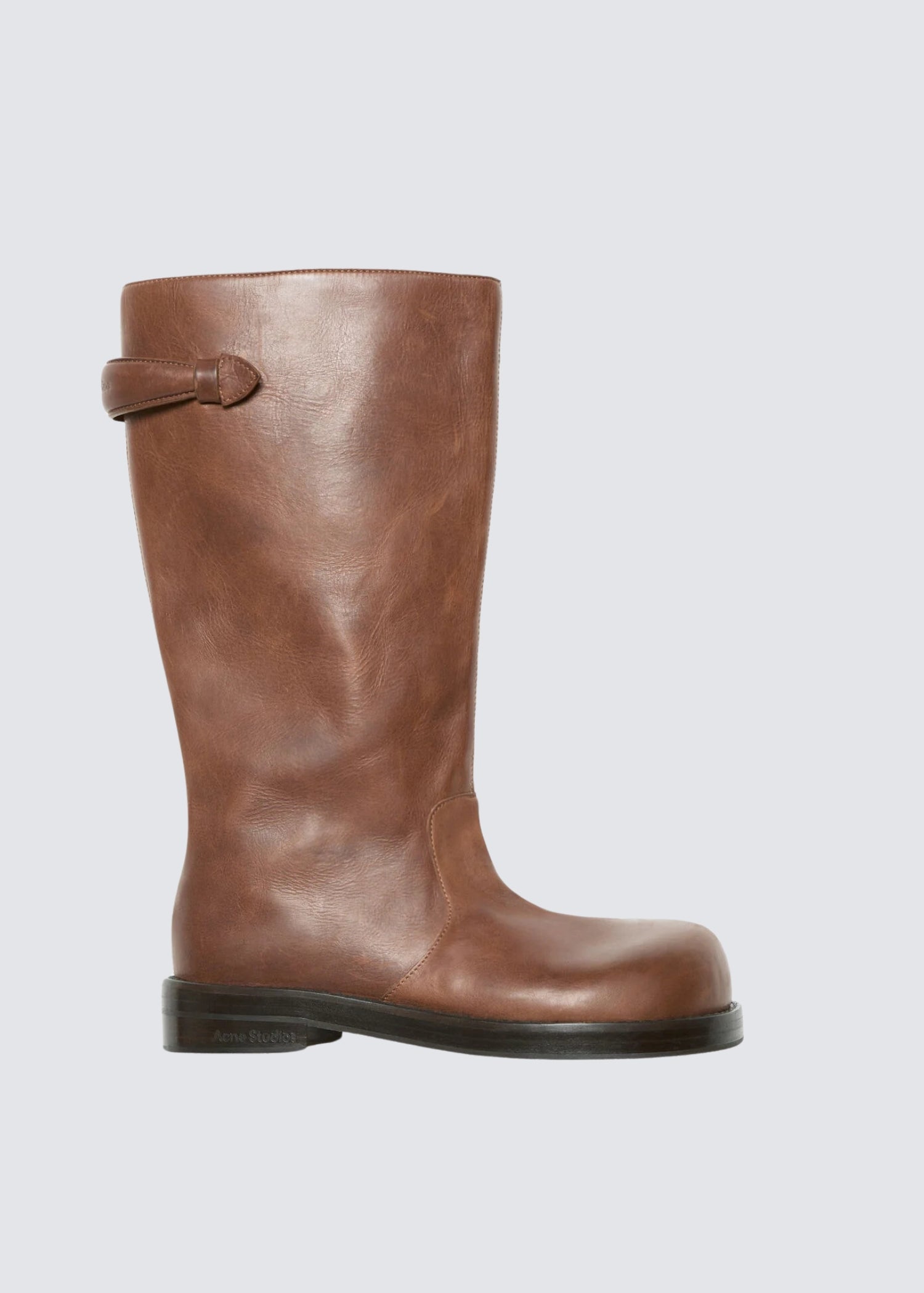 Braune Leder Acne Studios Boots. Flat Shot.