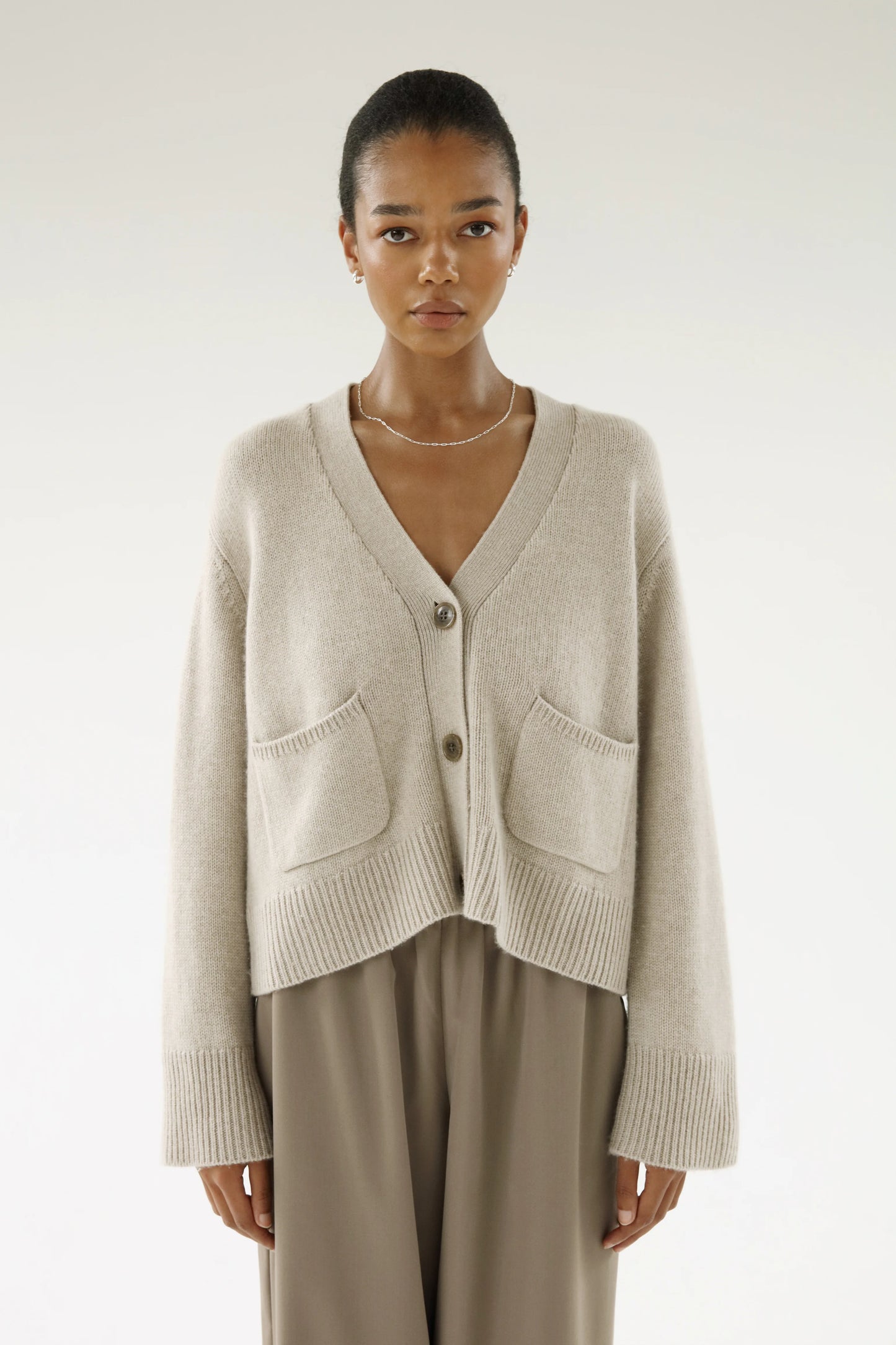 Beja, Taupe, Cardigan