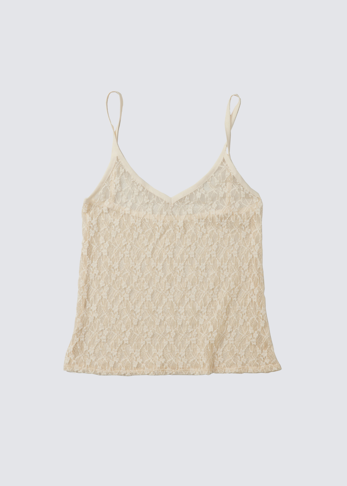 Lace Slip, Ivory, Top