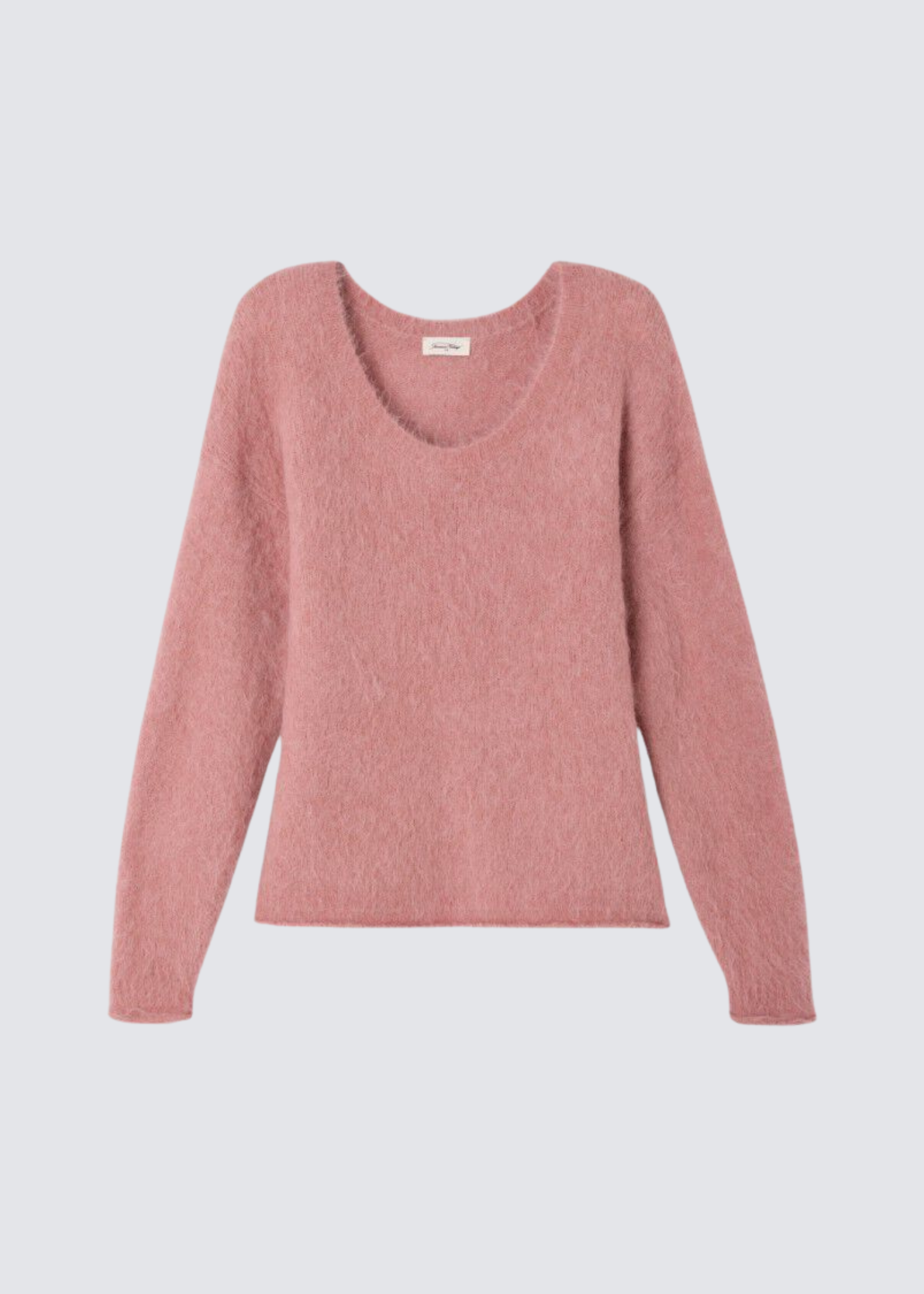 American Vintage Strickpullover in Rosa. Flat Shot.