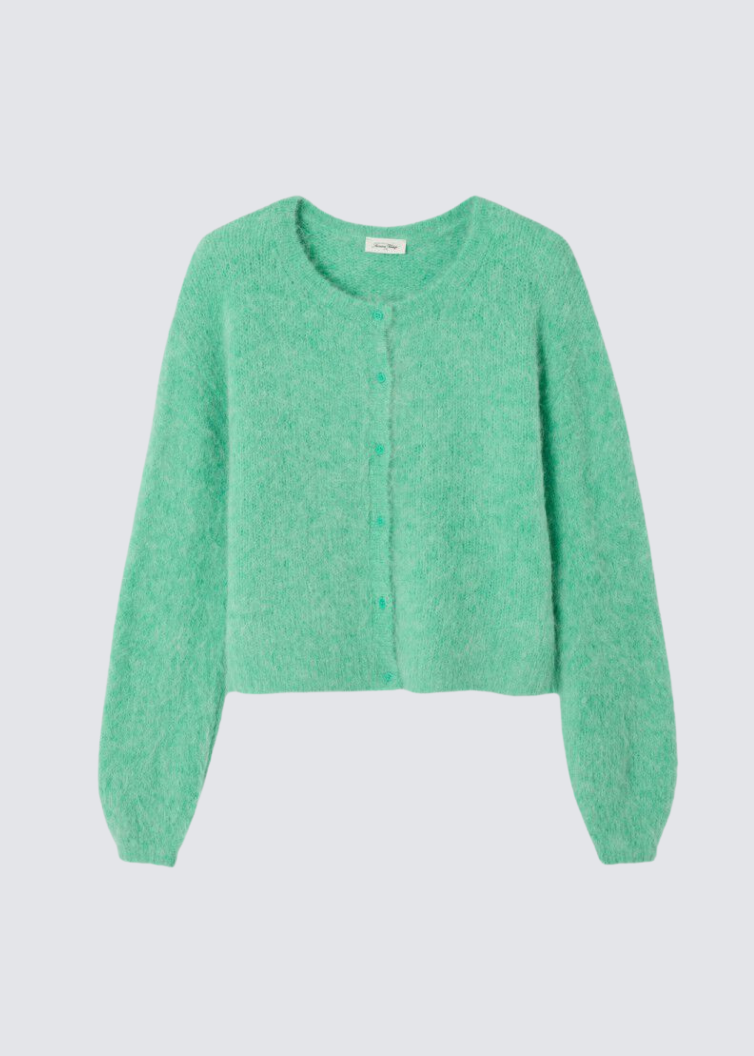 American Vintage grüne Strickjacke aus Alpakagemisch - Flatshot