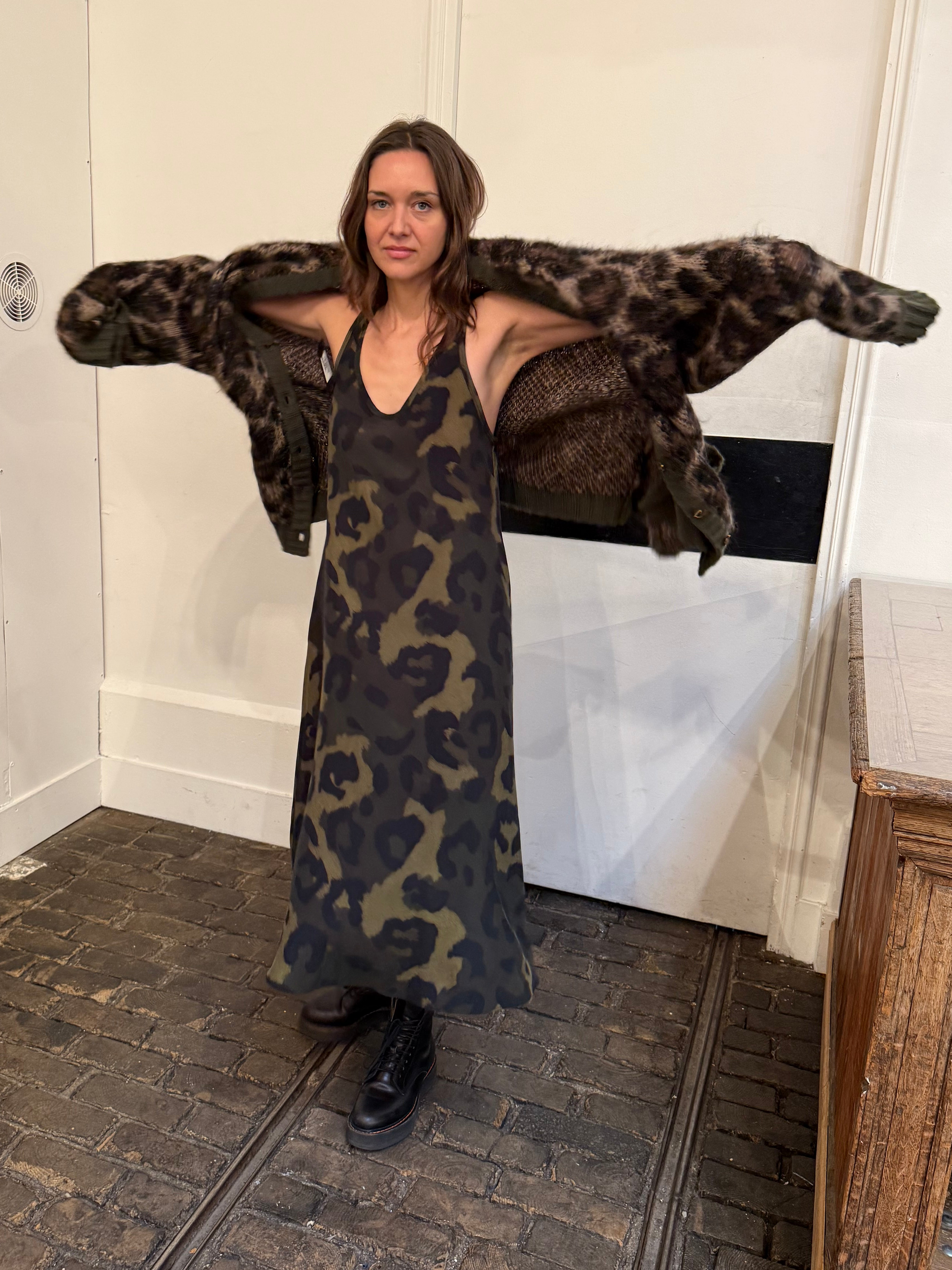 R13, Brown Leopard Mohair, Cardigan