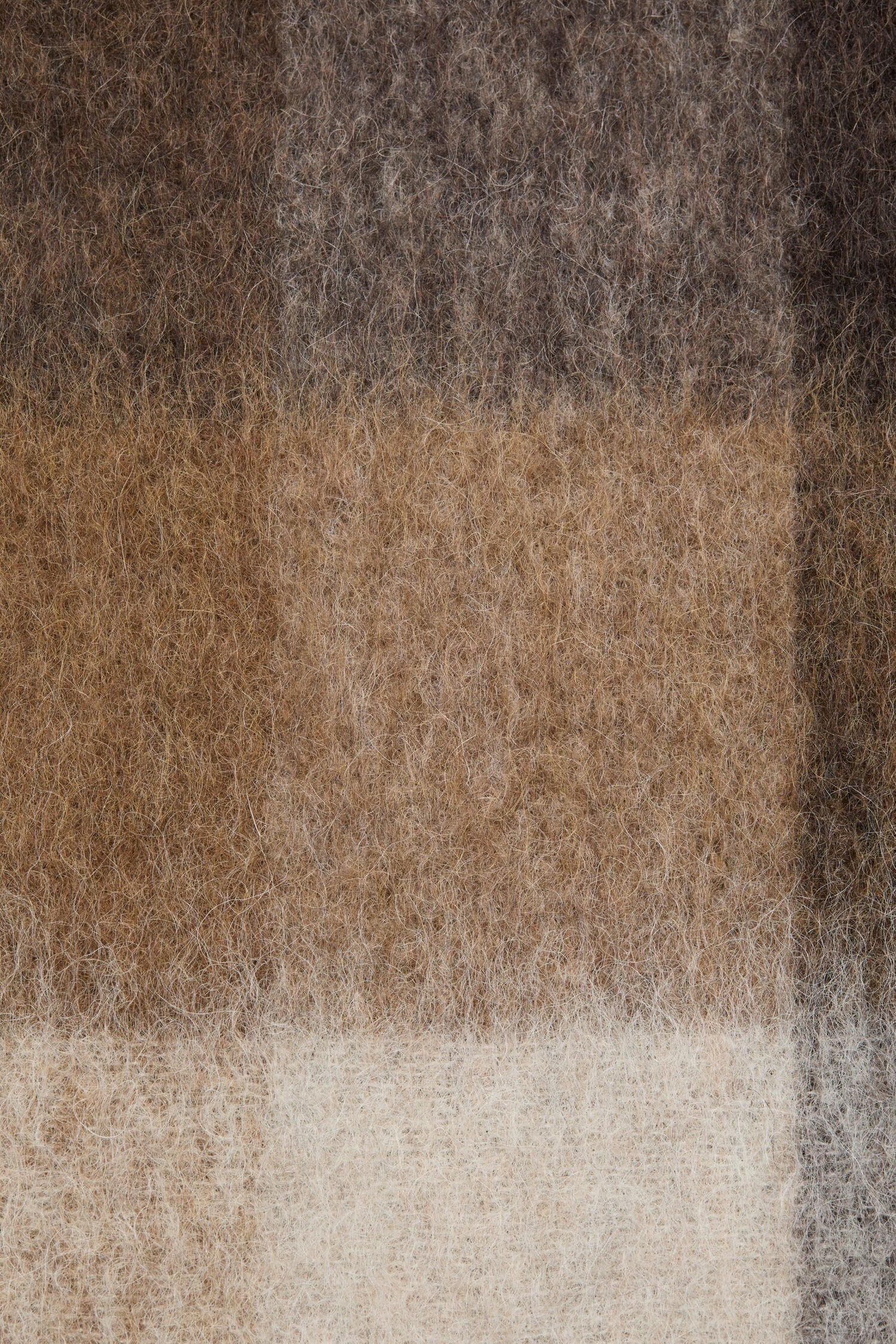 Woll-Mohair-Schal, Dark Brown/White, Schal