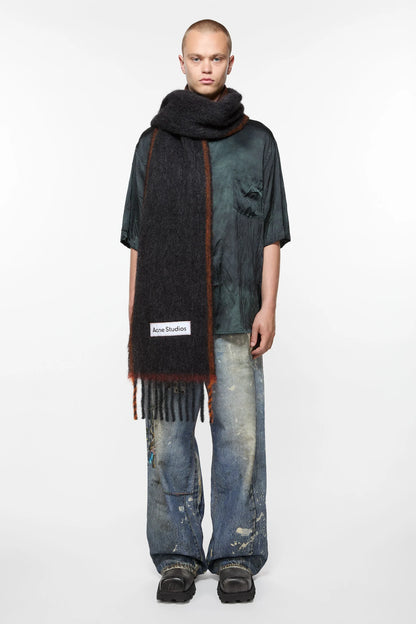 Woll-Mohair-Schal, Black, Scarf