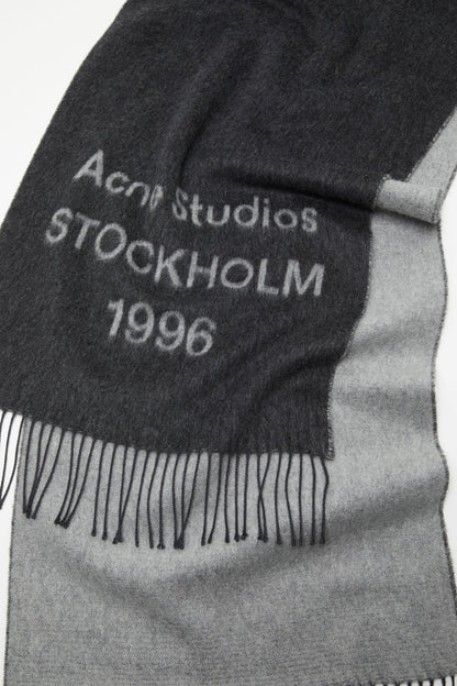 Logo Jacquard, Black/White, Scarf