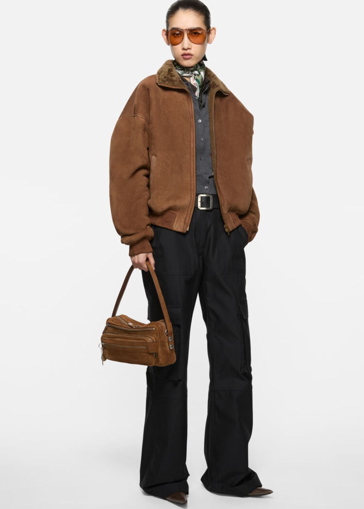 Acne Studios, Camero Party Suede, Cognac Brown, Tasche