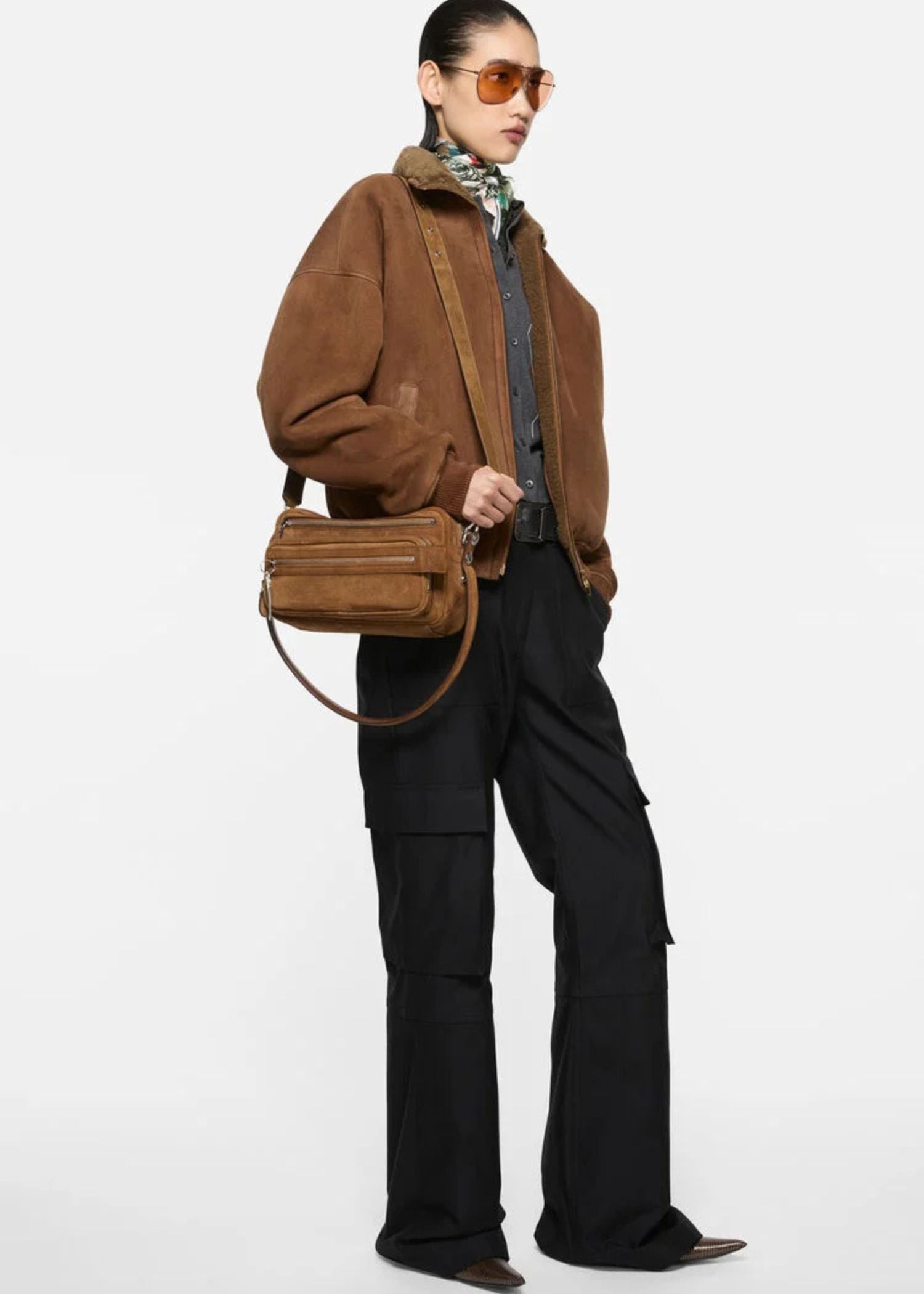 Acne Studios, Camero Party Suede, Cognac Brown, Tasche