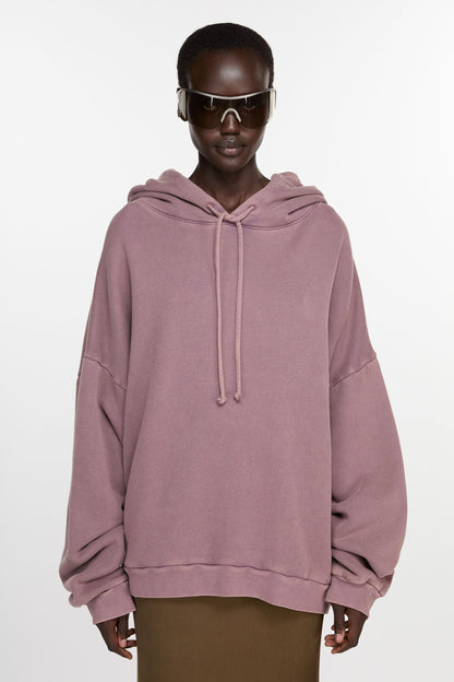 Oversized, Plum Purple, Hooded Sweatshirt