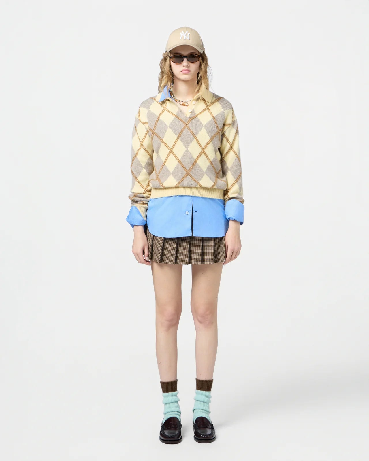 Collegiate Argyle Polo, Butter Combo, Pullover