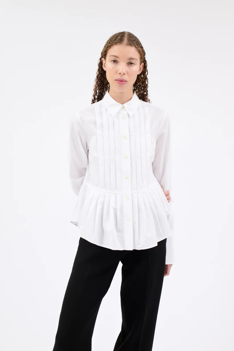 Odeeh, Poplin, White, Bluse