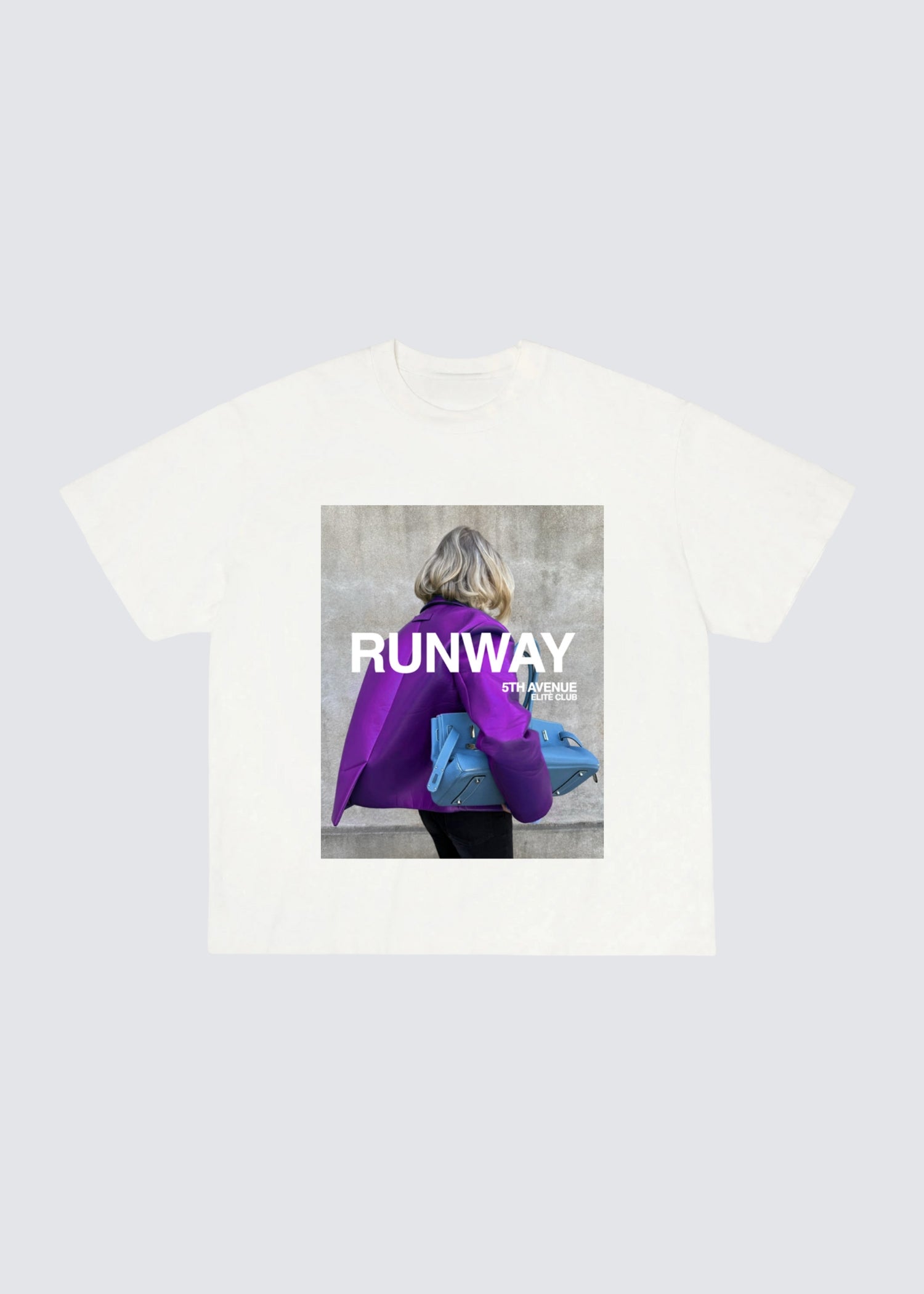 Runway, White, Boxy T-Shirt