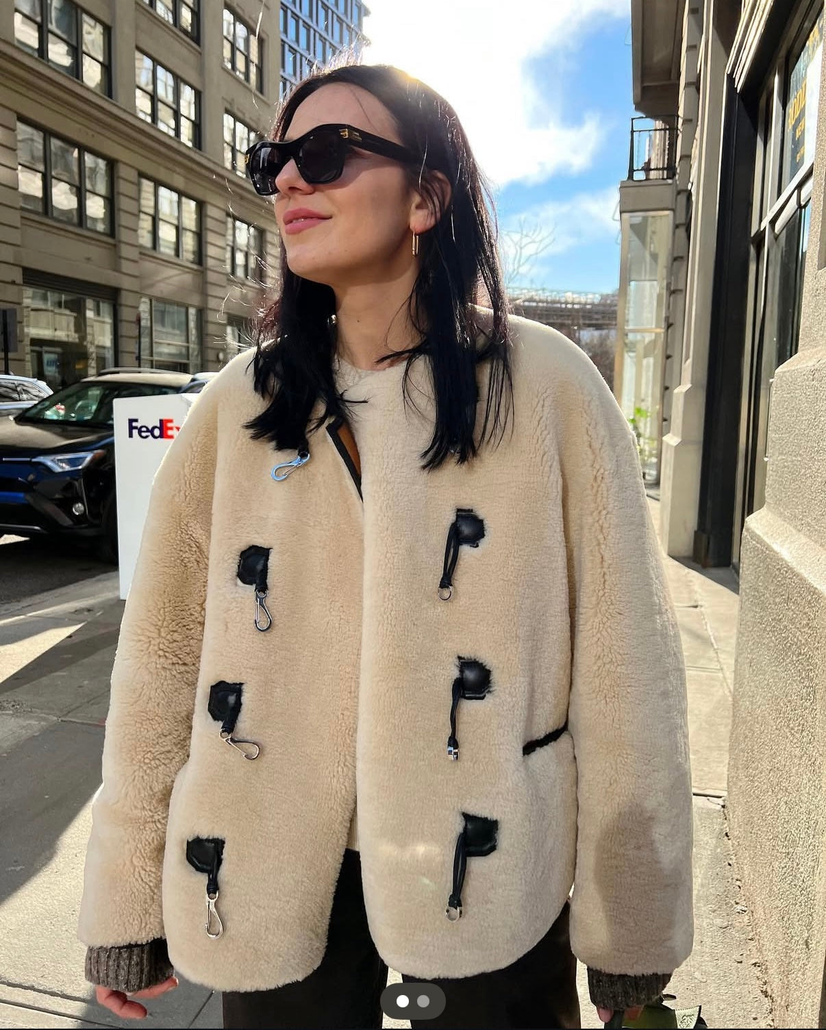 Shearling Jacket, Off-White, Jacke