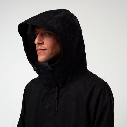 Rain Eater, Deep Black, Waterproof Coat