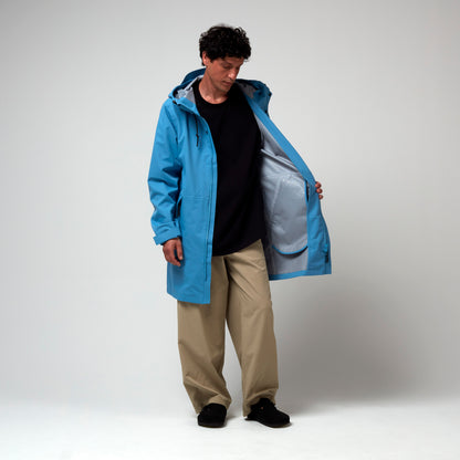 Rain Eater, Niagara Blue, Waterproof Coat