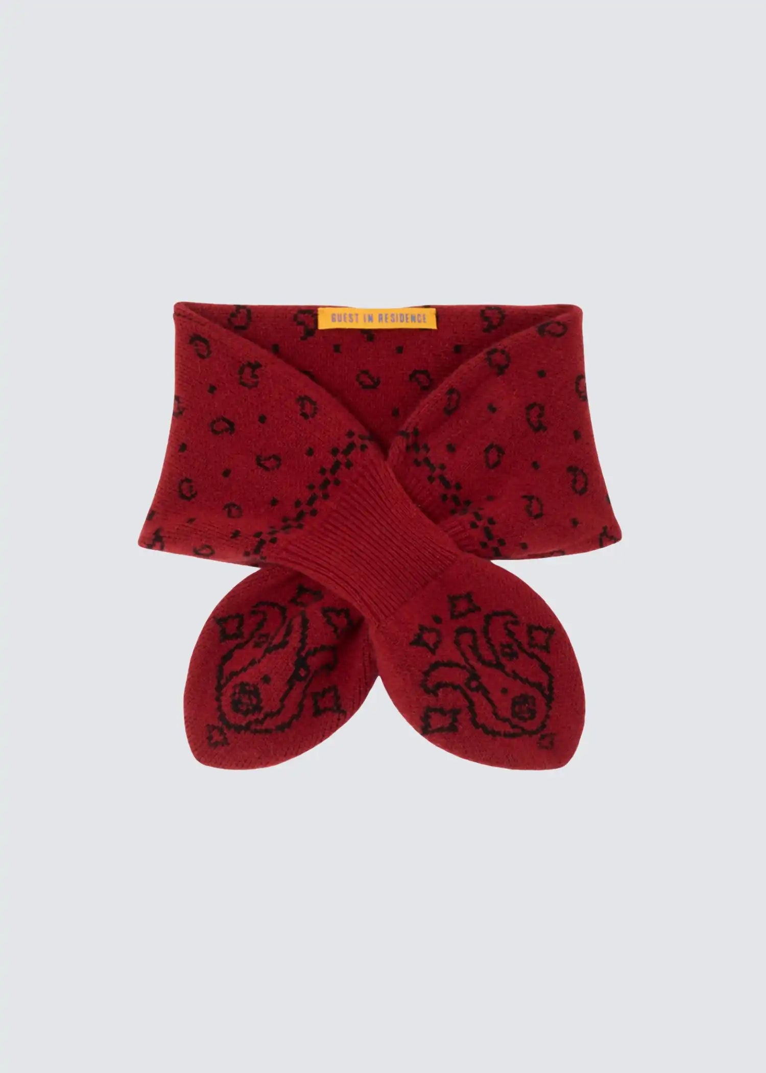 Guest in Residence, Bandana Bowtie, Carmine/Black, Schal