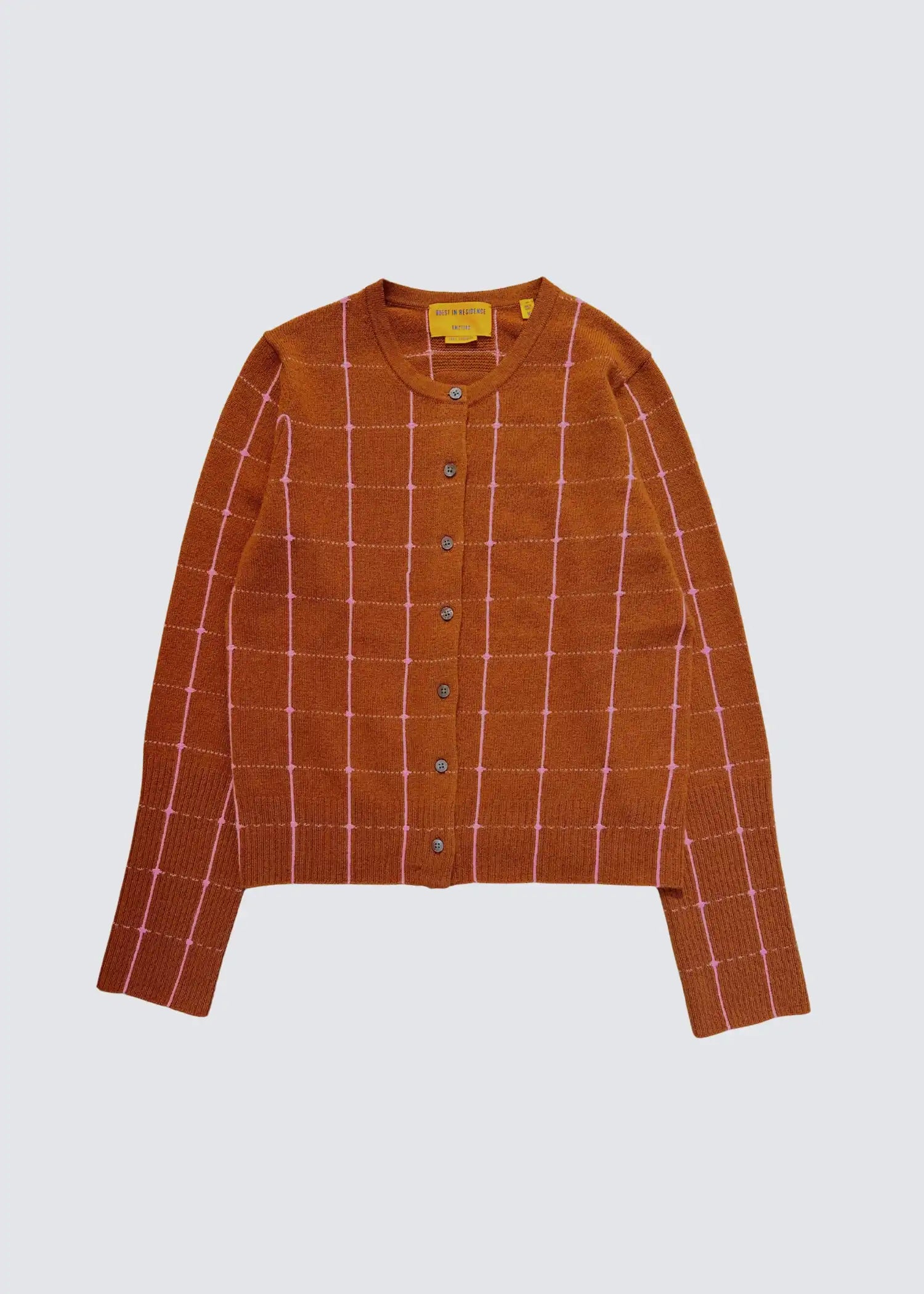Guest in Residence, Jane Checker, Burnt Sienna/Sprinkle, Strickjacke