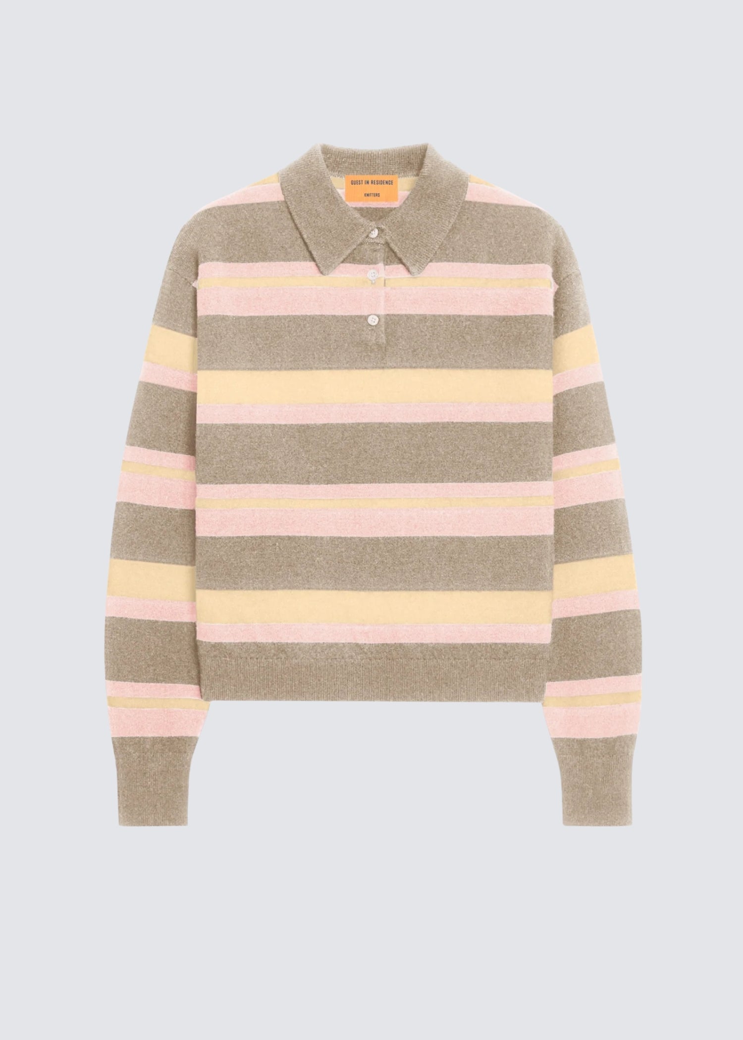 Collegiate Stripe, Taupe Combo, Polo-Shirt